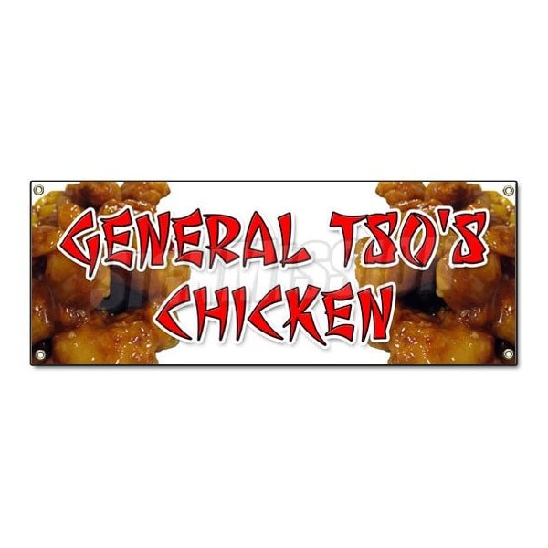 Signmission GENERAL TSOS CHICKEN BANNER SIGN chinese food take carry out restaurant asian B-General Tsos Chicken - main